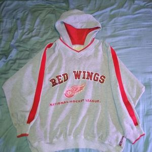 Redwings lee sports vintage crew neck with hood